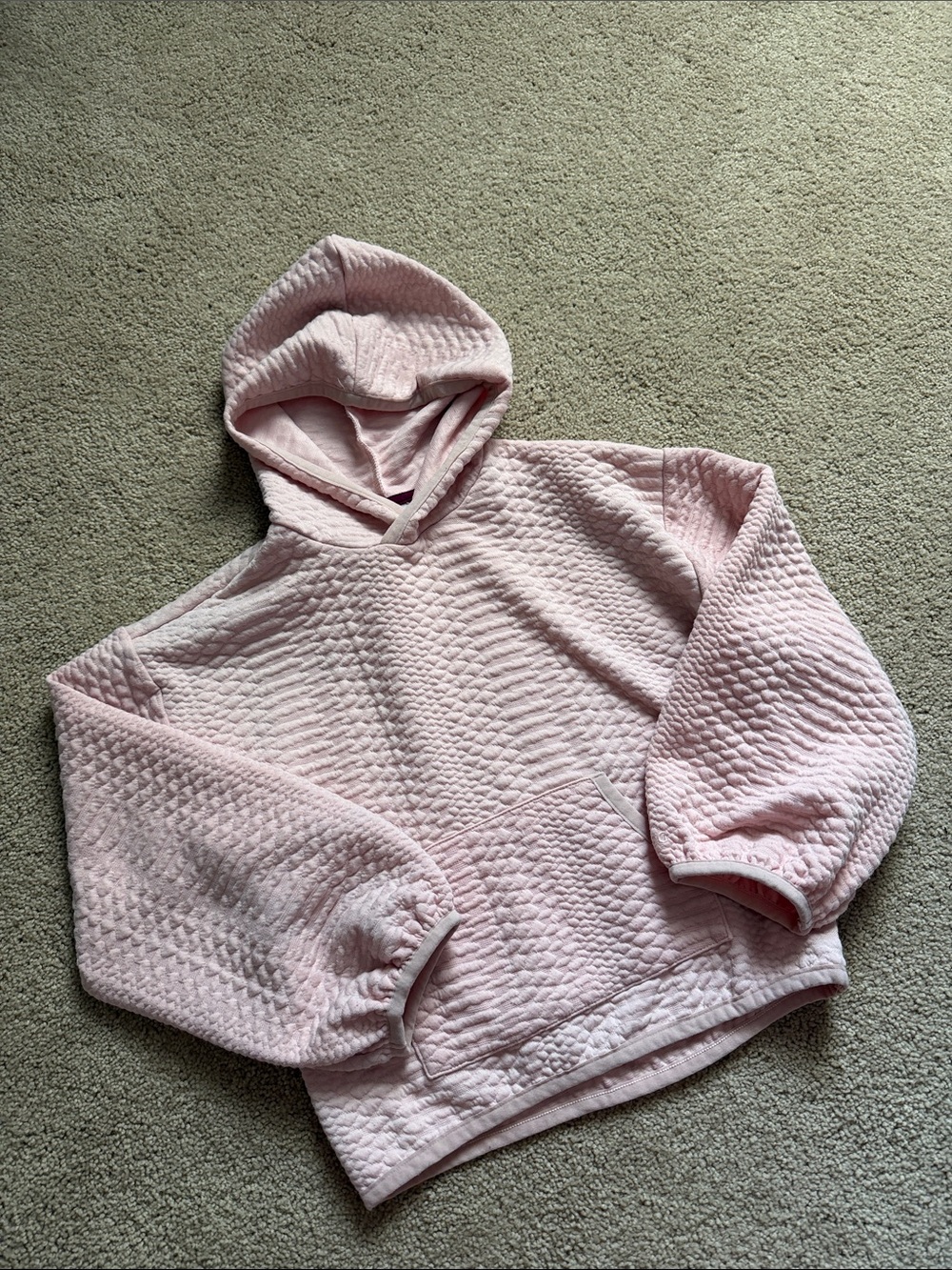 DSG Brand Size Small Kids Hooded Quilted Sweatshirt - Pink, Blue, White - Picture 7 of 7